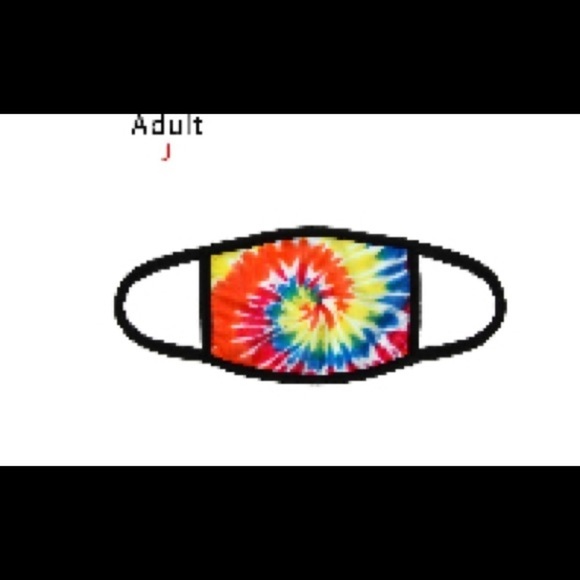 Tie Dye Rainbow Face Mask - Picture 2 of 4